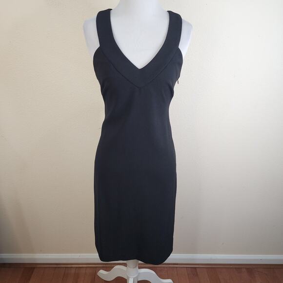 Boston Proper Black Sleeveless Cocktail Sheath Dress Size 6 - Picture 1 of 5
